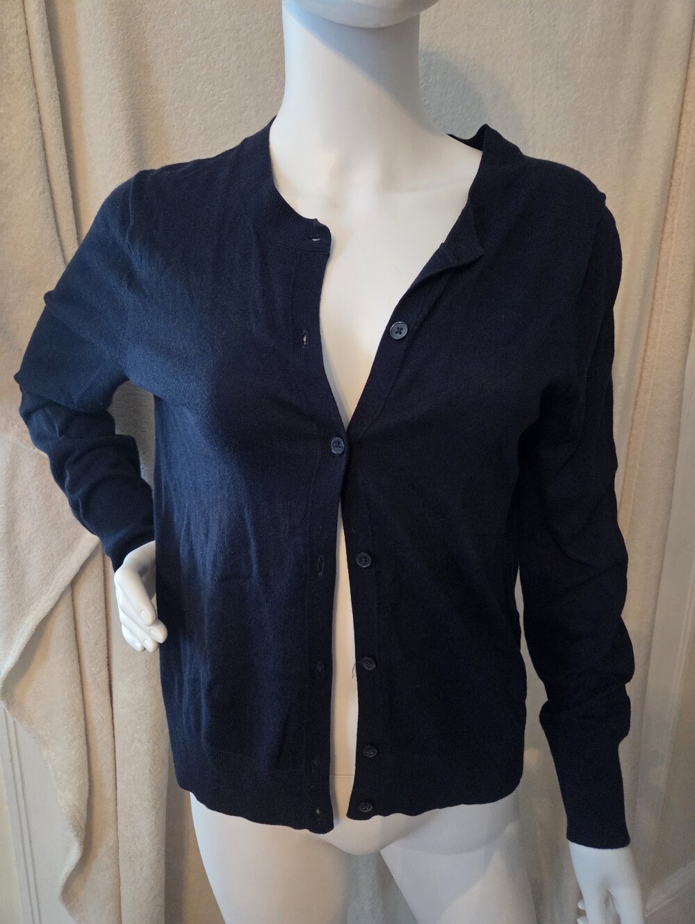 Banana Republic Women's Navy Button-Front Cardigan